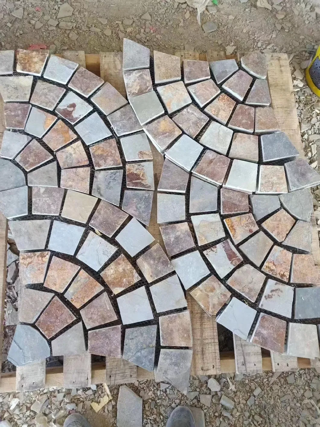 Natural Multicolor Rusty Slate Culture Stone Tiles for Roofing