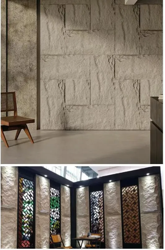 Indoor Waterproof Artificial Culture Veneer 3D PU Foam Stone for Wall Panel