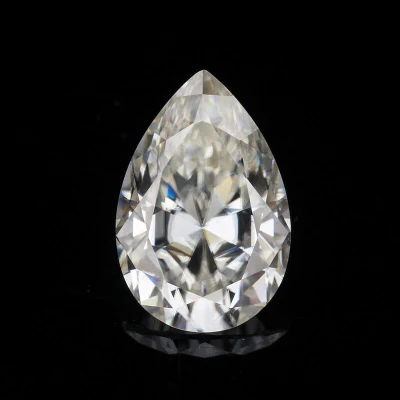 Pietra Moissanite sciolta a forma di pera da 0,4 ct, 4 x 6 mm, colore Gh, e chiarezza