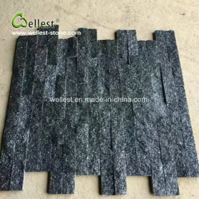 Pietra di coltura in granito nero galassia per pannelli murali decorativi in ​​pietra