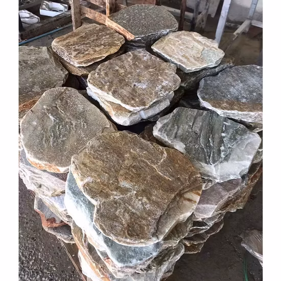 Pietra naturale della coltura del quarzo arrugginito per la decorazione domestica, rivestimento della parete in ardesia impilata a forma di Z per pannelli a parete