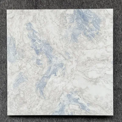 Piastrelle per pavimenti smaltate in porcellana di marmo bianco blu venato Foshan di buona qualità 800X800 moderne