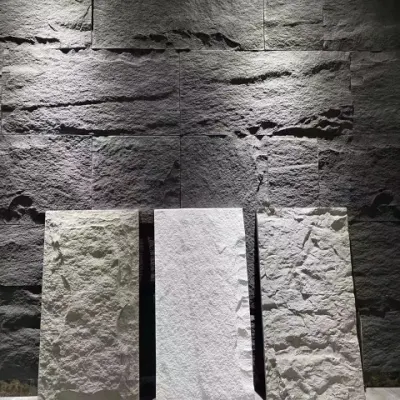 Pannello da parete in pietra PU impermeabile per decorazione esterna in pietra colturale 3D